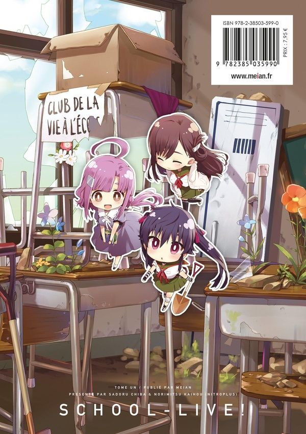 Quatrième de couverture de « SCHOOL-LIVE! - TOME 01 »
