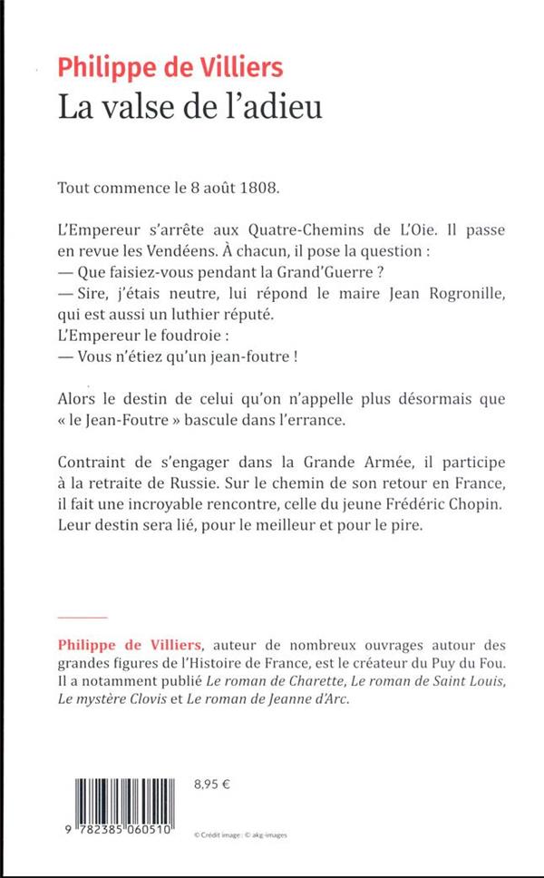 Quatrième de couverture de « La valse de l'adieu »