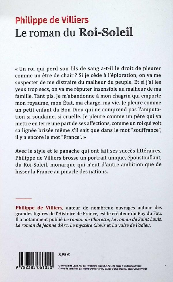 Quatrième de couverture de « Le roman du Roi-Soleil »