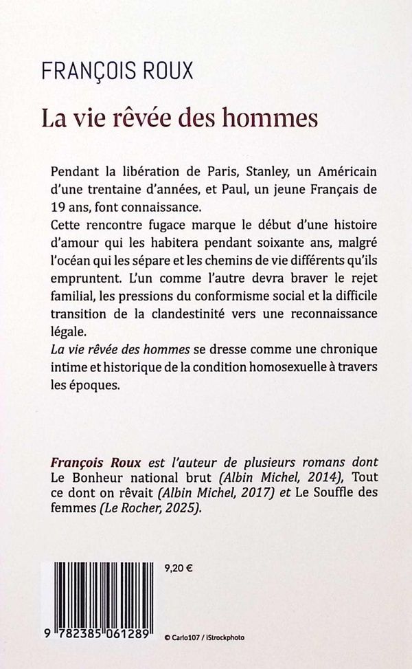Quatrième de couverture de « La vie rêvée des hommes : roman »