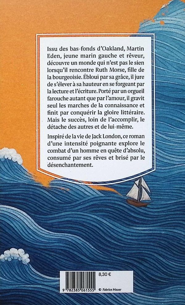 Quatrième de couverture de « Martin Eden »