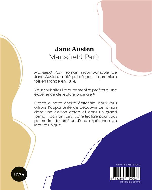 Quatrième de couverture de « Mansfield Park »