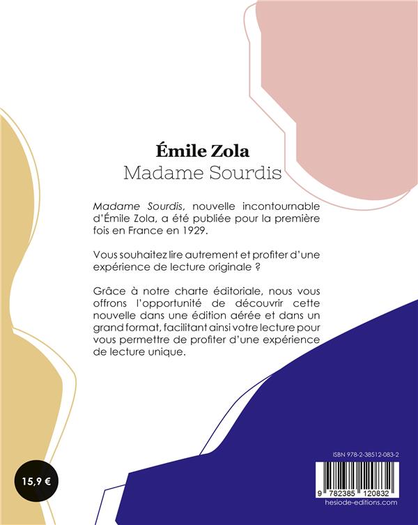 Quatrième de couverture de « Madame Sourdis »