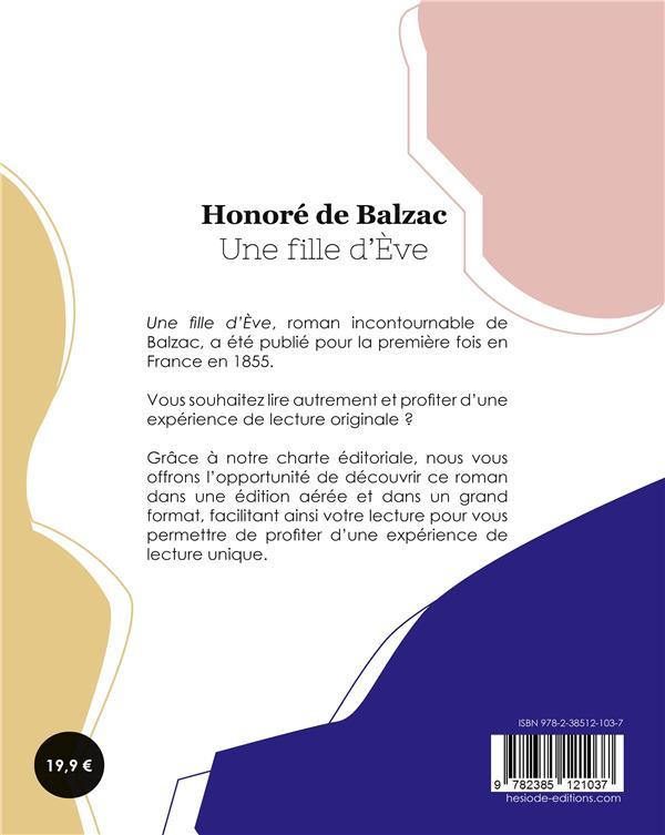 Quatrième de couverture de « Une fille d'Ève »