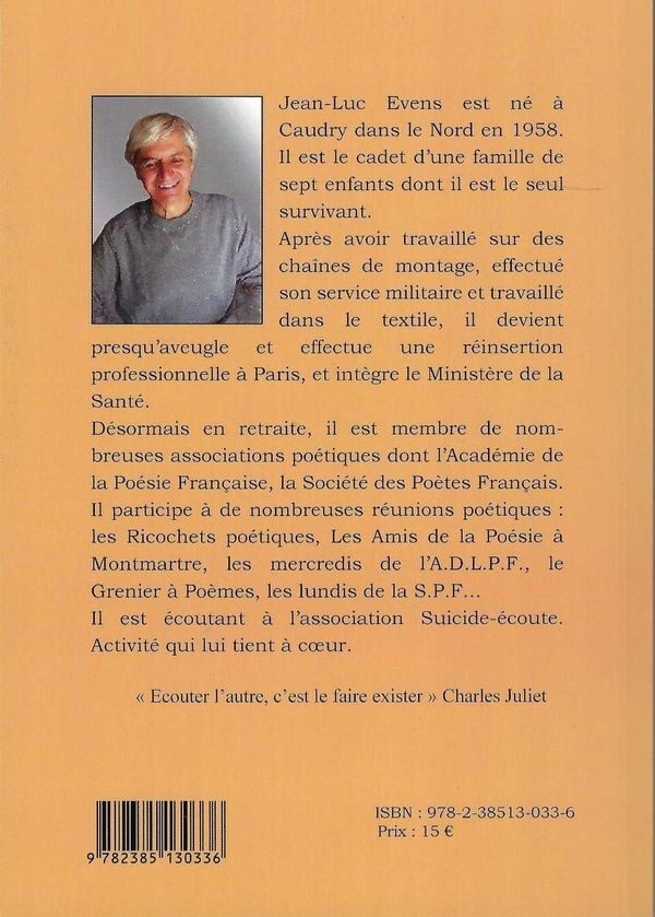 Quatrième de couverture de « TURBULENCES ET EMBELLIES - POEMES »