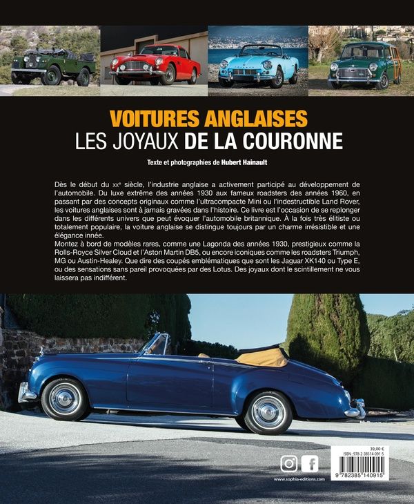 Quatrième de couverture de « Voitures anglaises : les joyaux de la couronne »