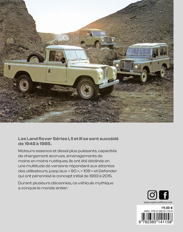 Quatrième de couverture de « Land Rover : séries I, II, III »