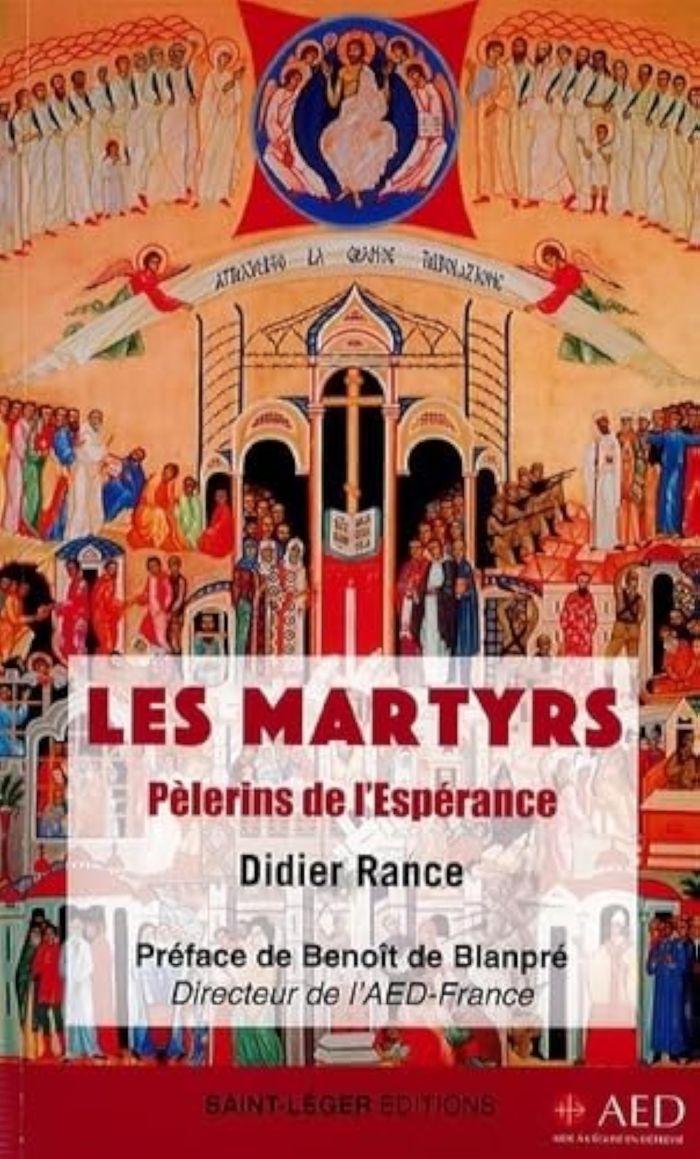 Couverture du livre « Les martyrs, pèlerins de l'espérance » de Didier Rance, librairie Les Contes Infusés à Corte