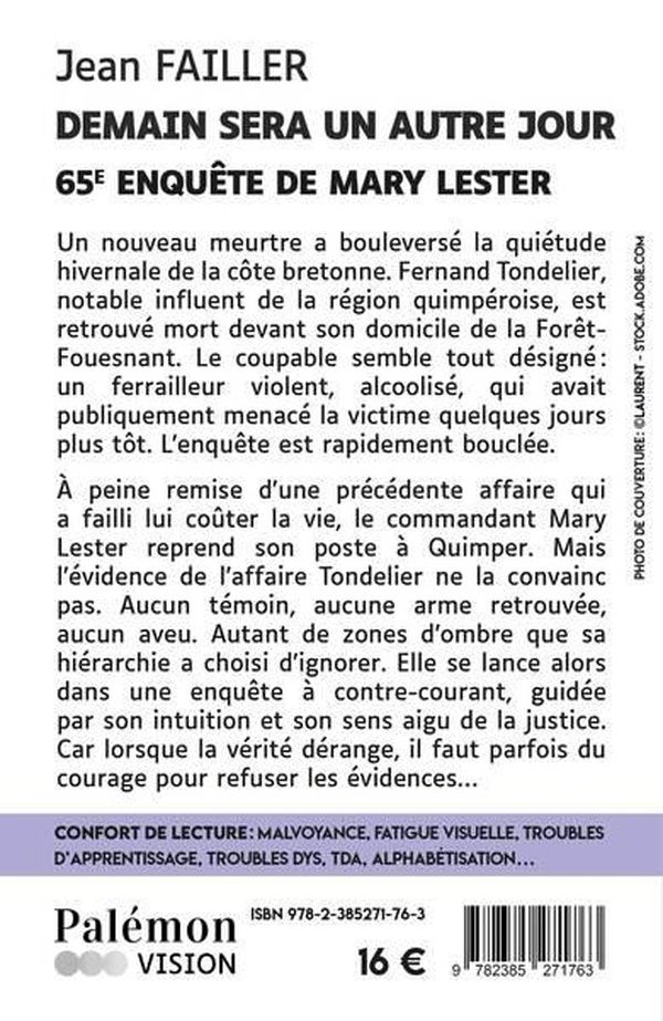 Quatrième de couverture de « Demain sera un autre jour »