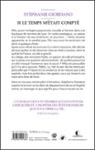 Quatrième de couverture de « SI LE TEMPS M'ETAIT COMPTE »