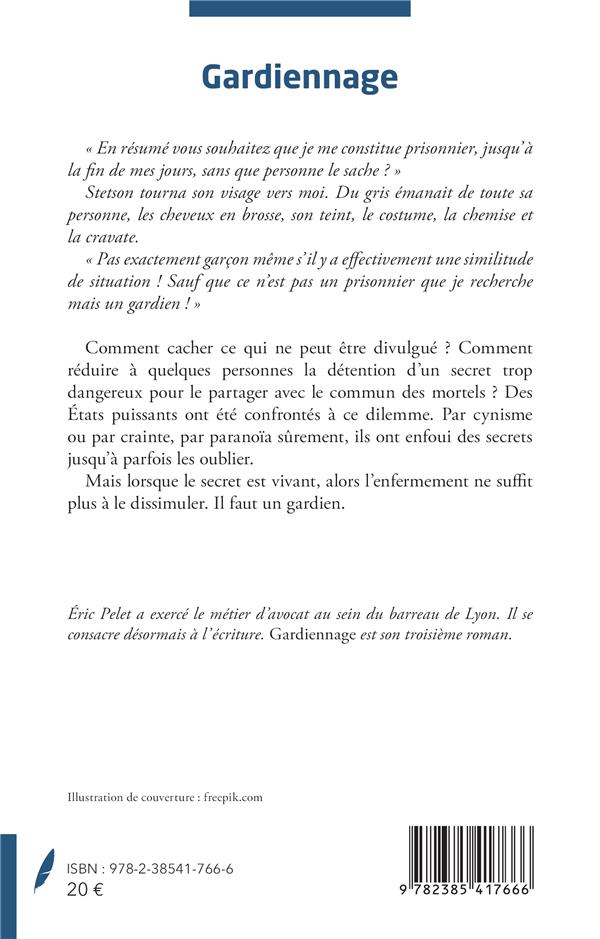 Quatrième de couverture de « GARDIENNAGE »