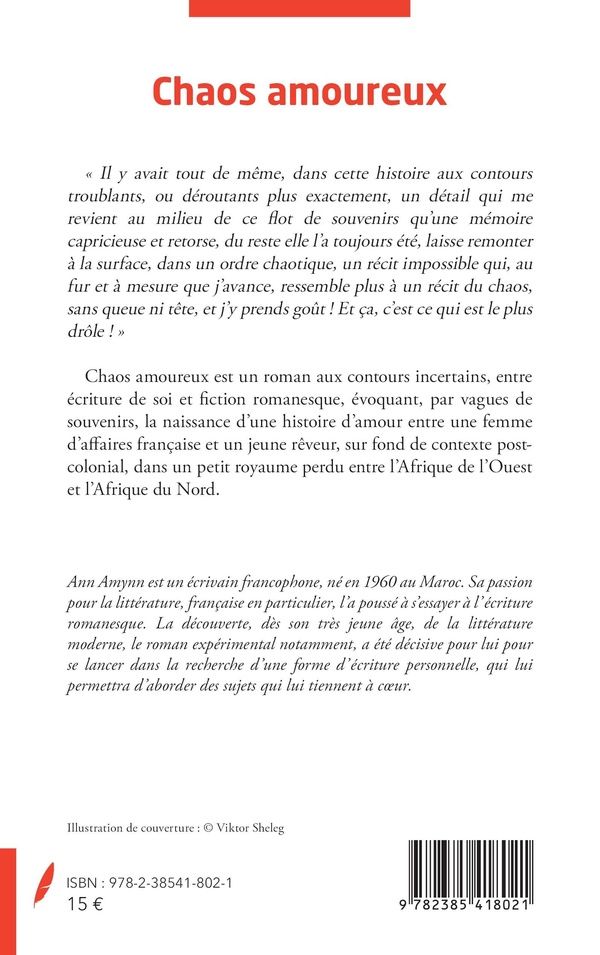 Quatrième de couverture de « CHAOS AMOUREUX »