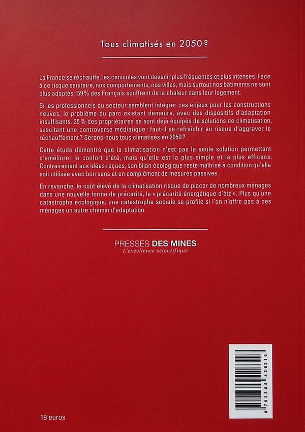Quatrième de couverture de « Tous climatisés en 2050 ? »
