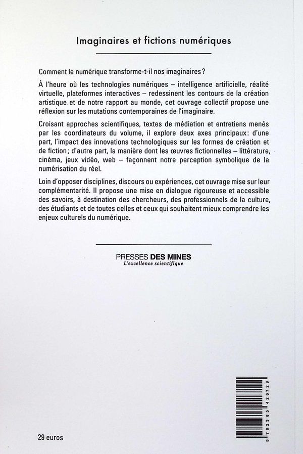 Quatrième de couverture de « Imaginaires et fictions numériques »