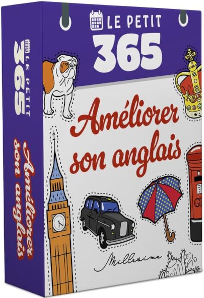 Couverture du livre « LE PETIT 365 JOURS POUR AMELIORER SON ANGLAIS », librairie Les Contes Infusés à Corte