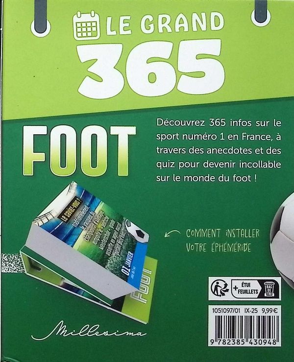 Quatrième de couverture de « LE GRAND 365 JOURS DE FOOT »