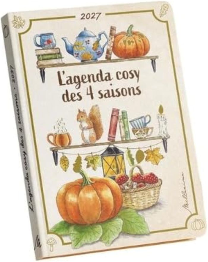 Couverture du livre « L'AGENDA COSY DES 4 SAISONS 2027 », librairie Les Contes Infusés à Corte