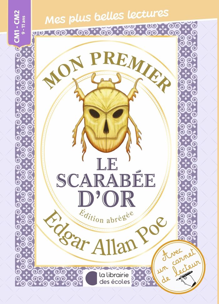 Couverture du livre « Le scarabée d'or » de Edgar Allan Poe, librairie Les Contes Infusés à Corte