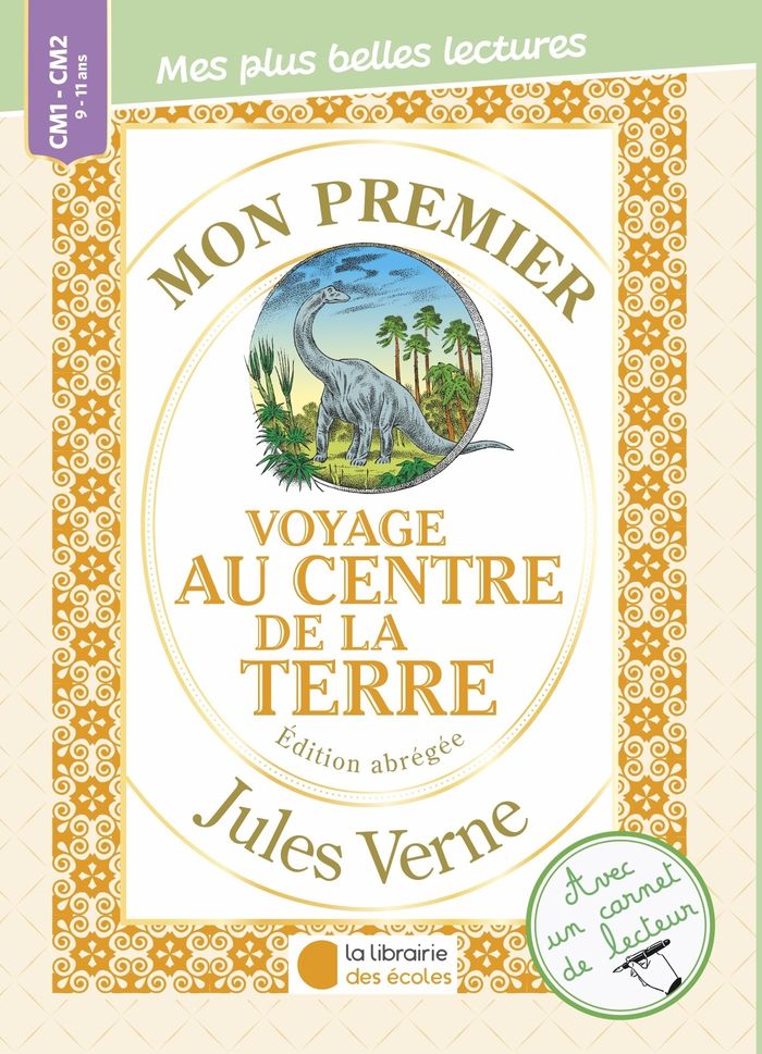 Couverture du livre « Voyage au centre de la Terre » de Jules Verne, librairie Les Contes Infusés à Corte