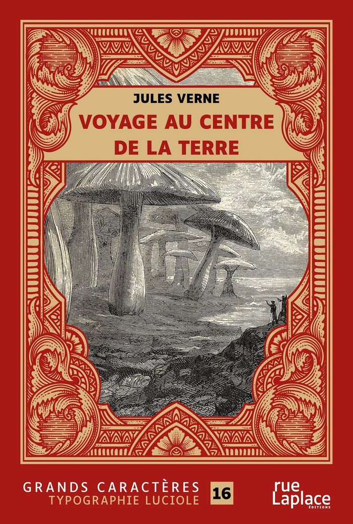Couverture du livre « Voyage au centre de la terre » de Jules Verne, librairie Les Contes Infusés à Corte