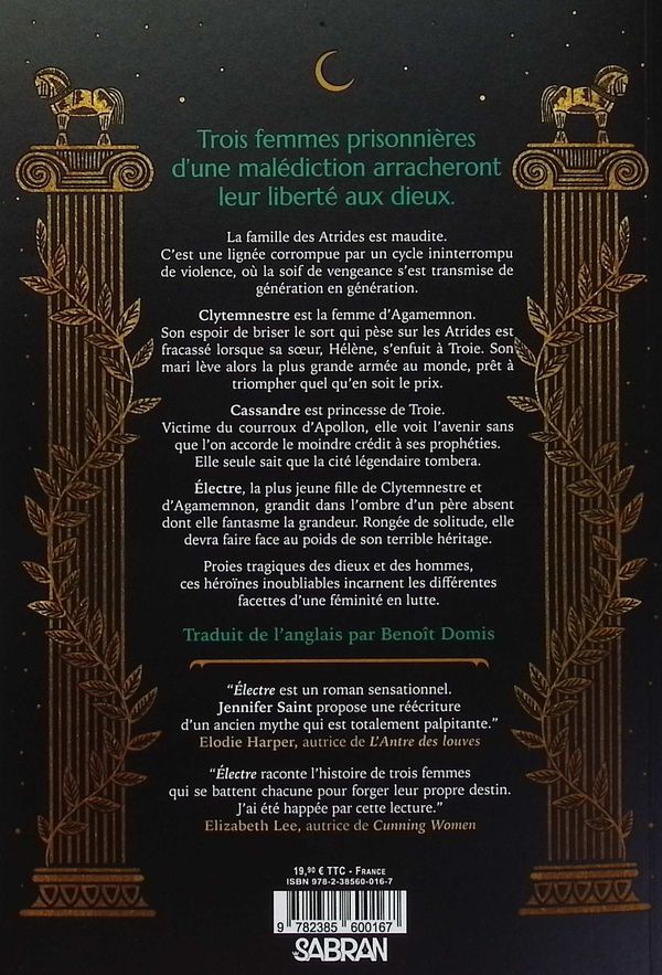 Quatrième de couverture de « Électre »
