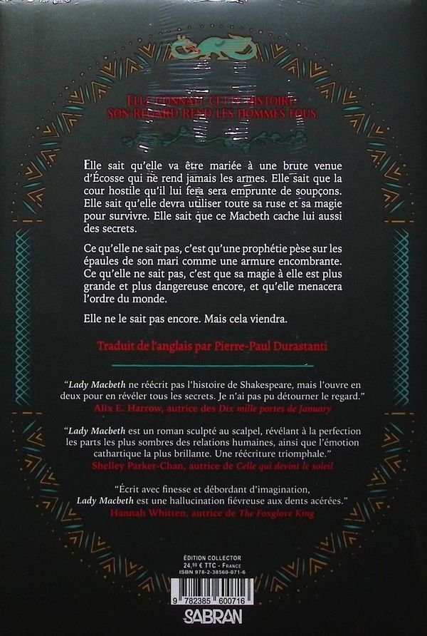 Quatrième de couverture de « Lady Macbeth »
