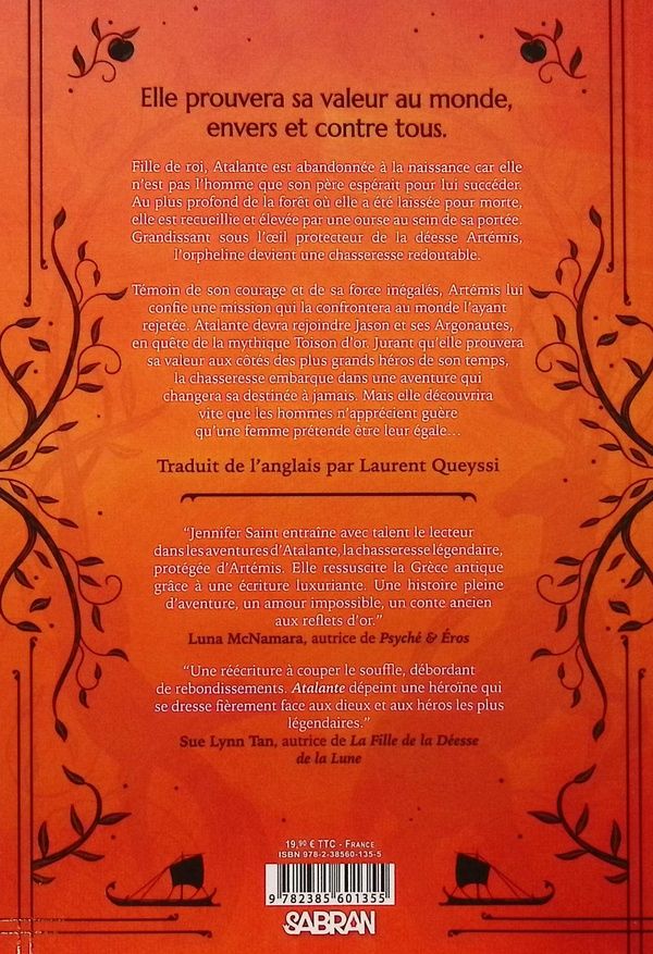 Quatrième de couverture de « ATALANTE (BROCHE) »