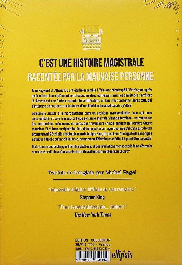 Quatrième de couverture de « Yellowface »