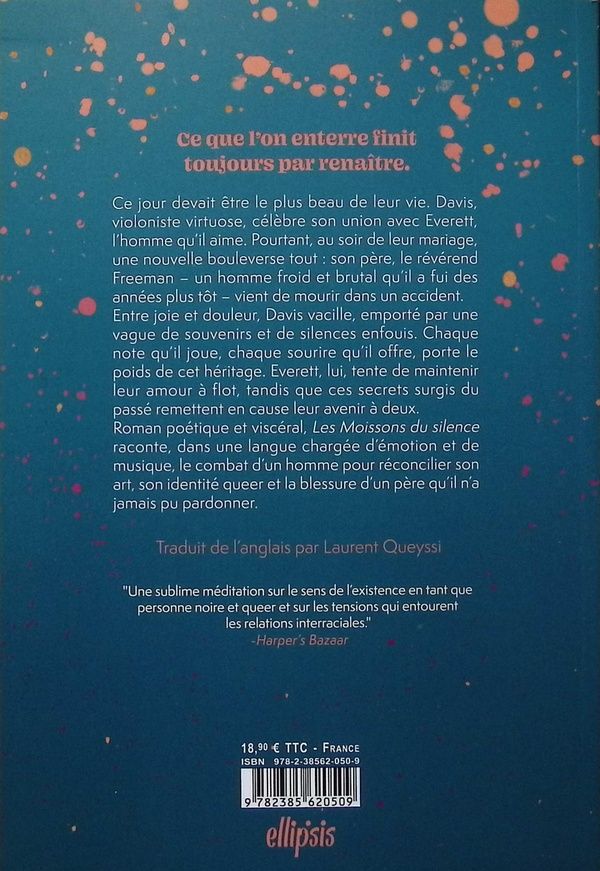 Quatrième de couverture de « Les moissons du silence »