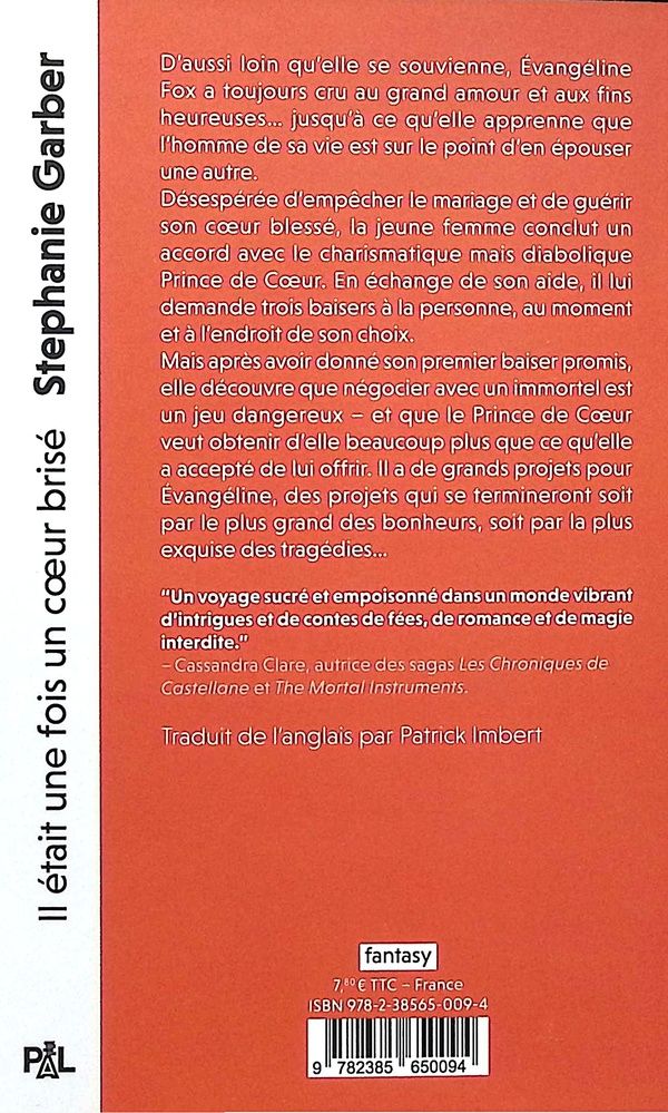 Quatrième de couverture de « IL ETAIT UNE FOIS UN COEUR BRISE - TOME 01 (POCHE) - VOL01 »