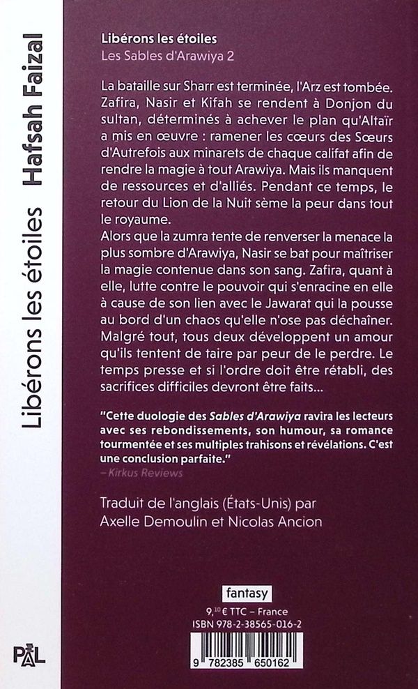 Quatrième de couverture de « LES SABLES D'ARAWIYA - TOME 02 LIBERONS LES ETOILES (POCHE) - VOL02 »