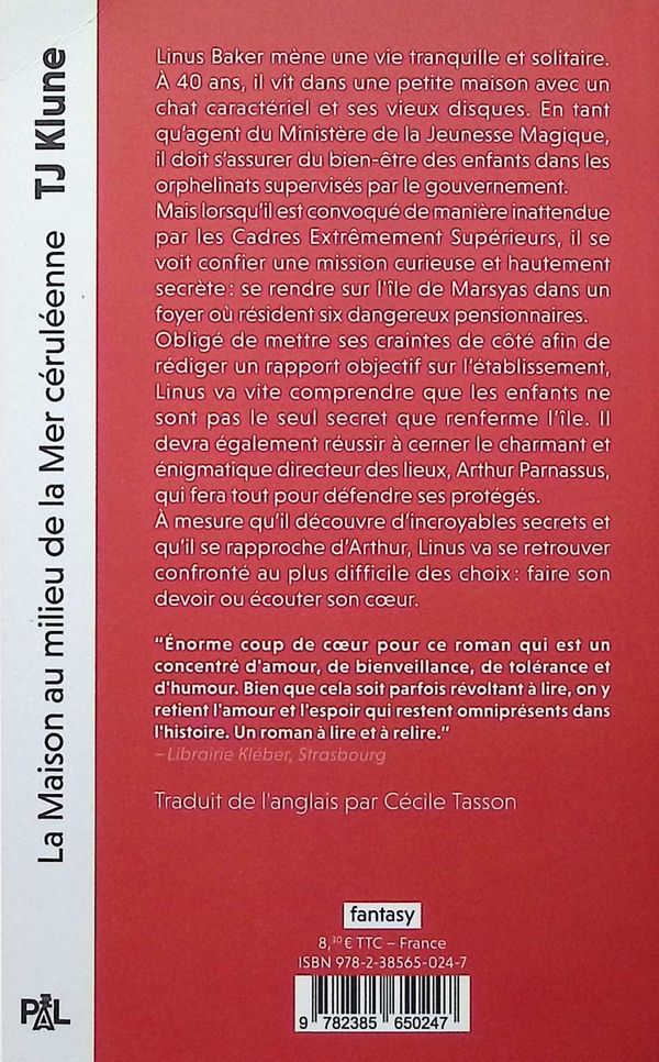 Quatrième de couverture de « LA MAISON AU MILIEU DE LA MER CERULEENNE (POCHE) »
