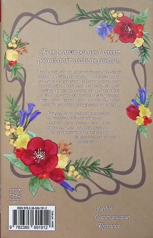 Quatrième de couverture de « A sign of affection »
