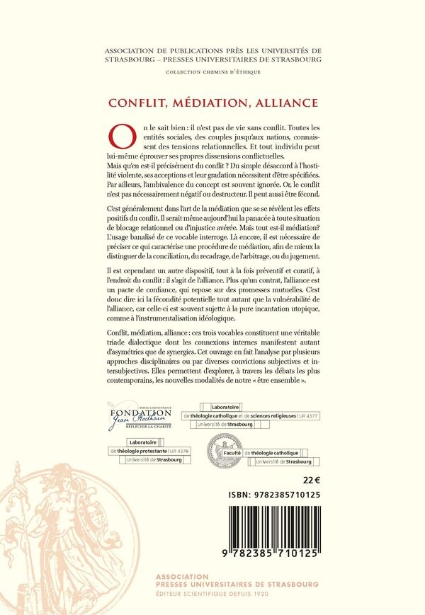Quatrième de couverture de « Conflit, médiation, alliance : les nouvelles conditions du vivre-ensemble »