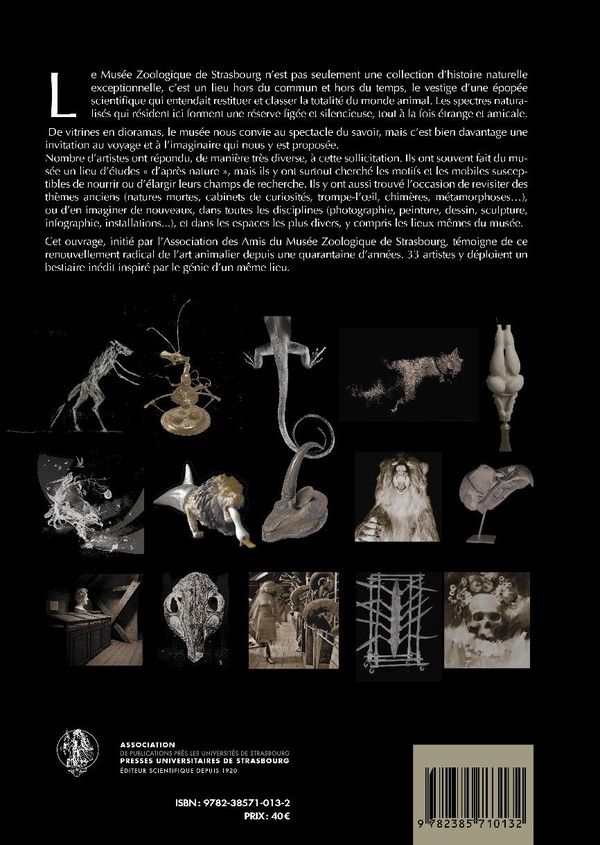 Quatrième de couverture de « L'imaginaire artistique d'un musée zoologique : un bestiaire strasbourgeois contemporain »