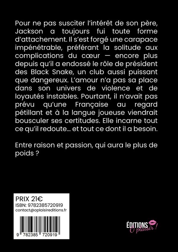Quatrième de couverture de « BLACK SNAKE »