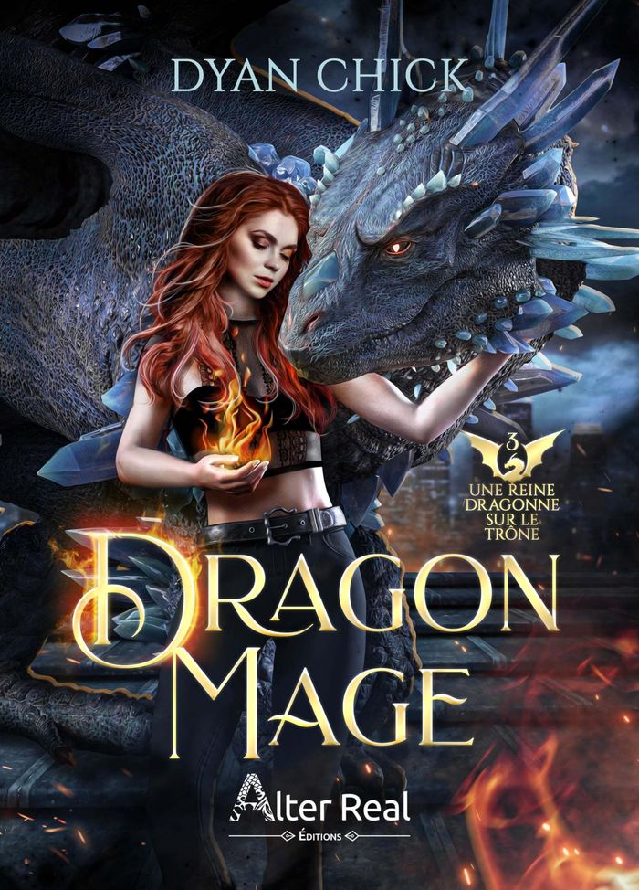Couverture du livre « Une reine dragonne sur le trône » de Dyan Chick, librairie Les Contes Infusés à Corte