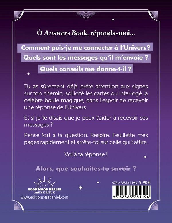 Quatrième de couverture de « Messages de l'univers »