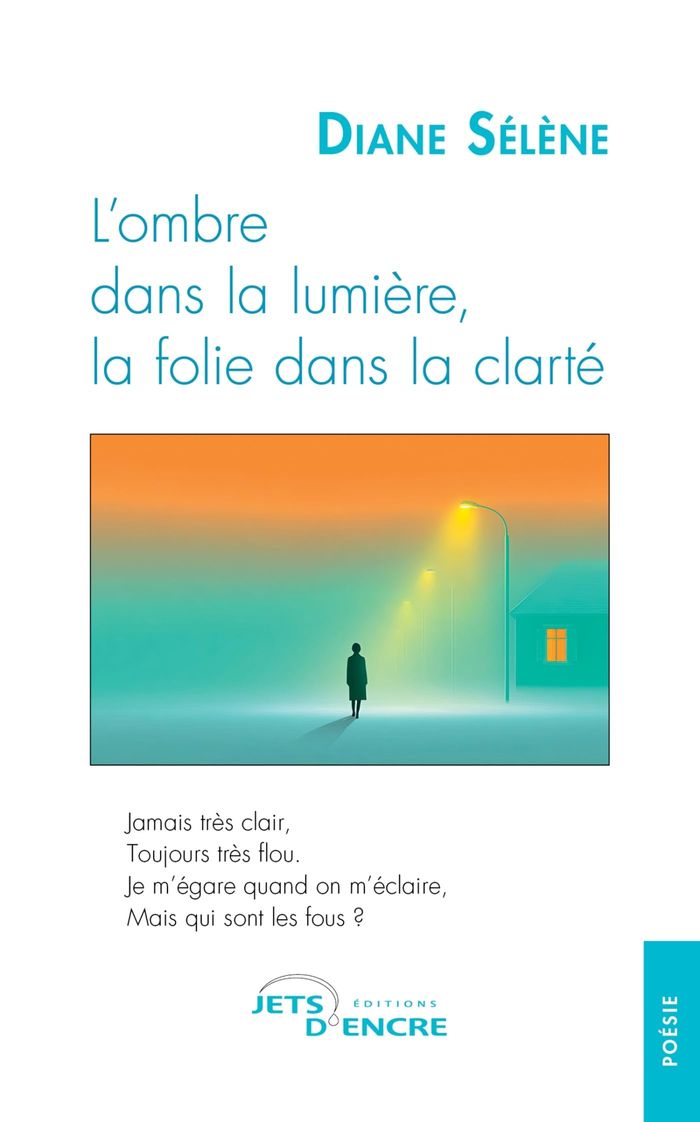 Couverture du livre « L'ombre dans la lumière, la folie dans la clarté » de Diane Sélène, librairie Les Contes Infusés à Corte