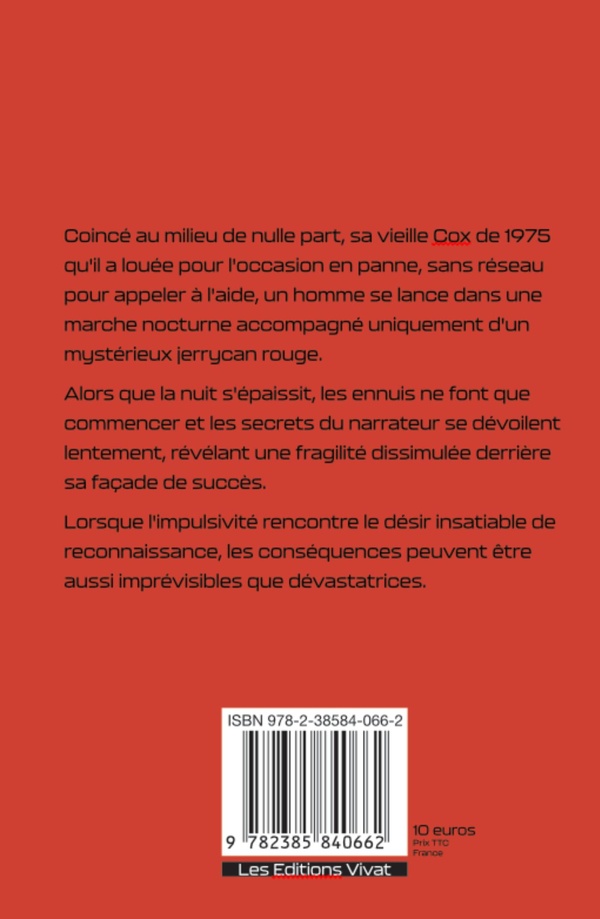 Quatrième de couverture de « Sur la départementale 2085 »
