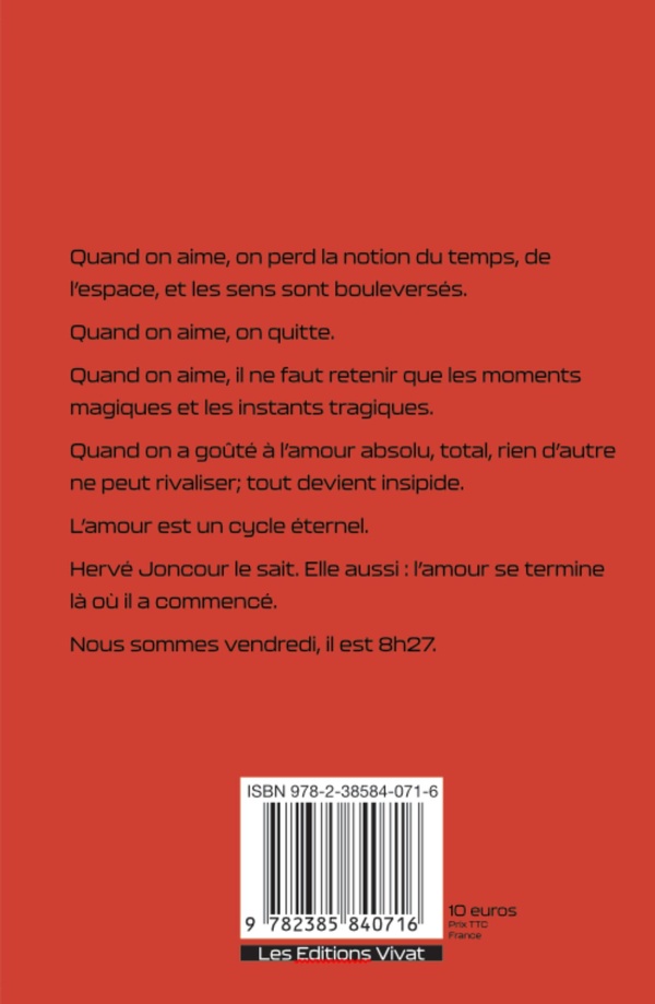 Quatrième de couverture de « Nous sommes vendredi, il est 8h27 »