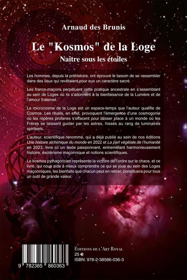 Quatrième de couverture de « Le « Kosmos » de la loge : naître sous les étoiles »