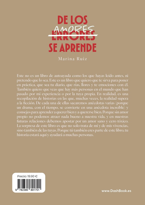 Quatrième de couverture de « De los amores se aprende »