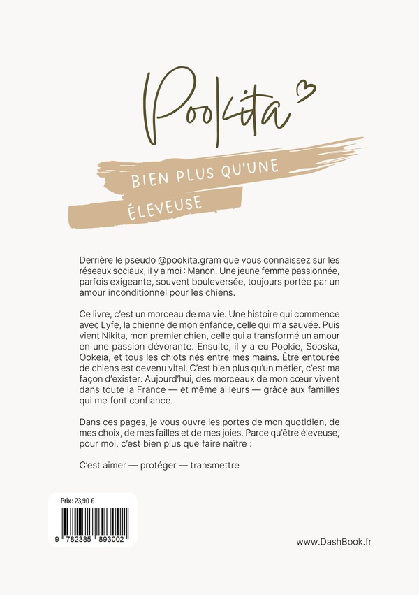 Quatrième de couverture de « POOKITA BIEN PLUS QU'UNE ELEVEUSE »