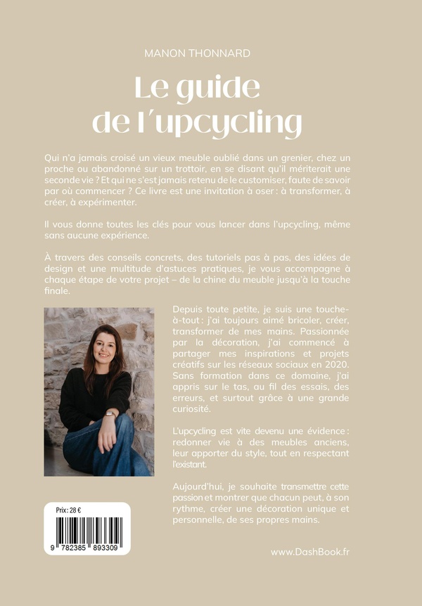 Quatrième de couverture de « Le guide de l'upcycling : l'art de transformer vos trouvailles déco »