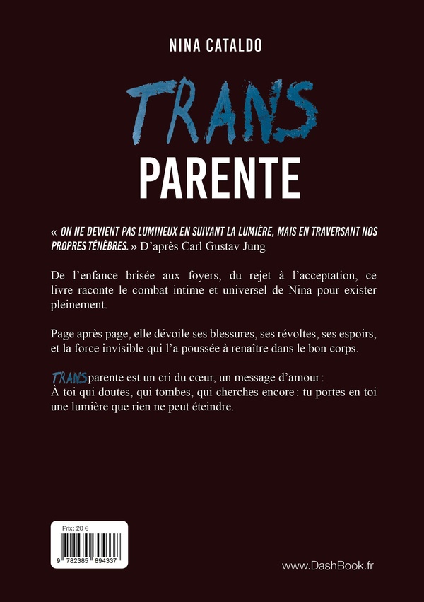 Quatrième de couverture de « TRANSPARENTE »