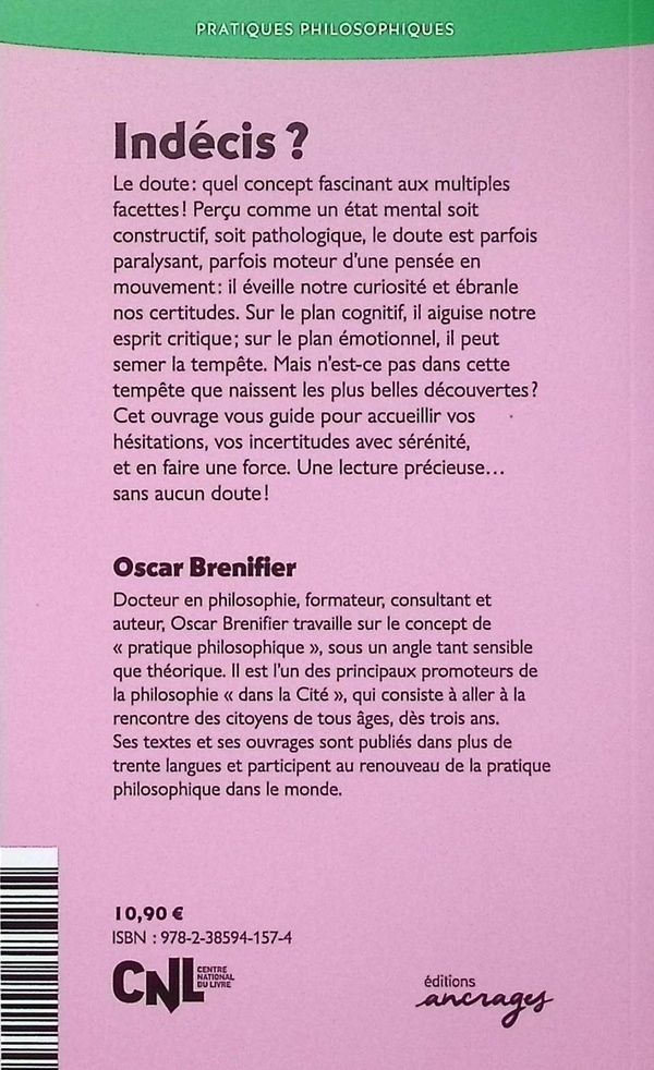 Quatrième de couverture de « Indécis ? : phénomène du doute »