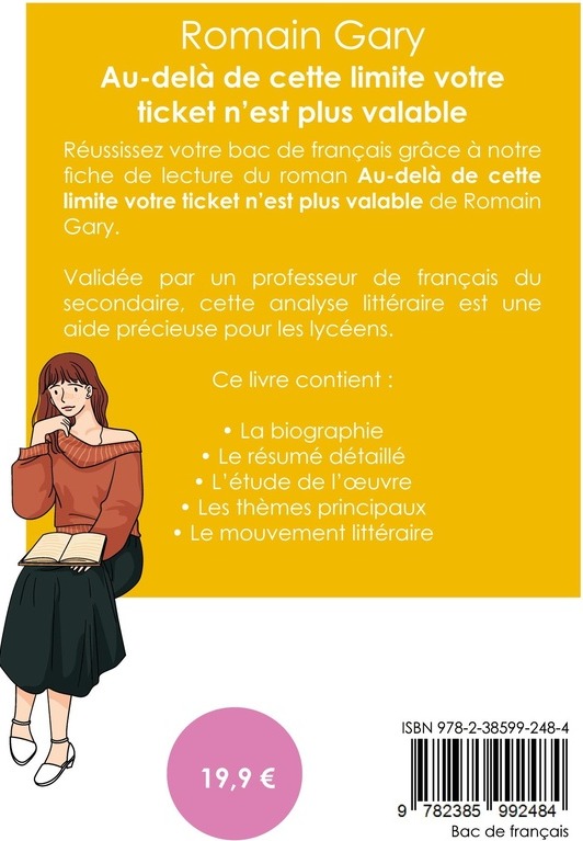 Quatrième de couverture de « REUSSIR SON BAC DE FRANCAIS 2026 : ANALYSE DU ROMAN AU-DELA DE CETTE LIMITE VOTRE TICKET N'EST PLUS »