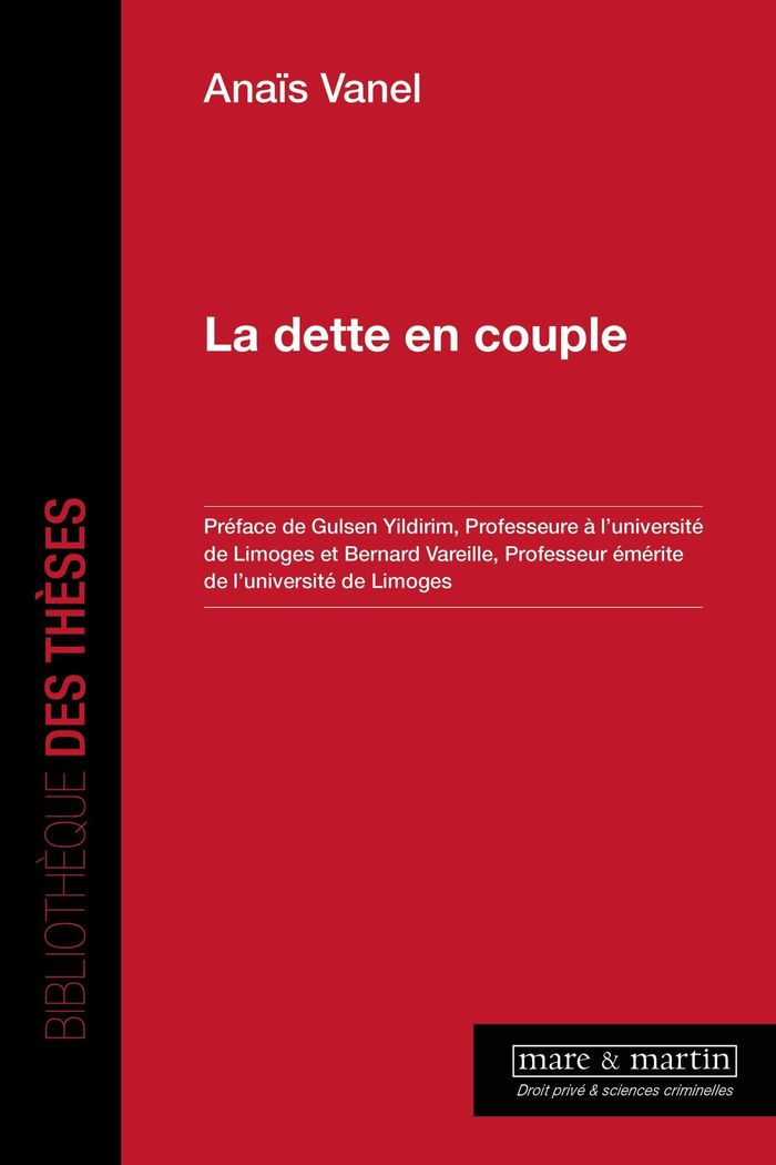 Couverture du livre « La dette en couple » de Anaïs Vanel, librairie Les Contes Infusés à Corte