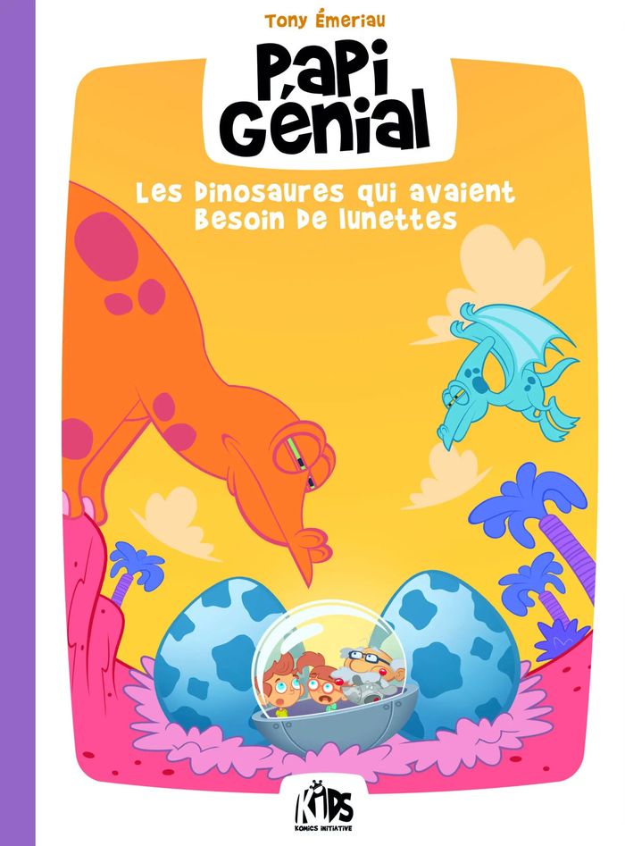 Couverture du livre « Les dinosaures qui avaient besoin de lunettes » de Tony Emeriau, librairie Les Contes Infusés à Corte